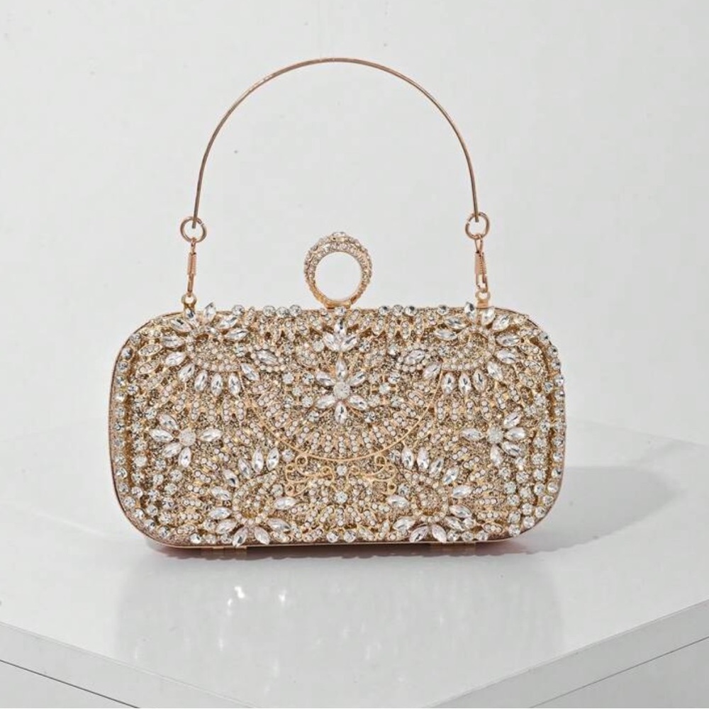 Elegant Gold Embellished Women's Bag
